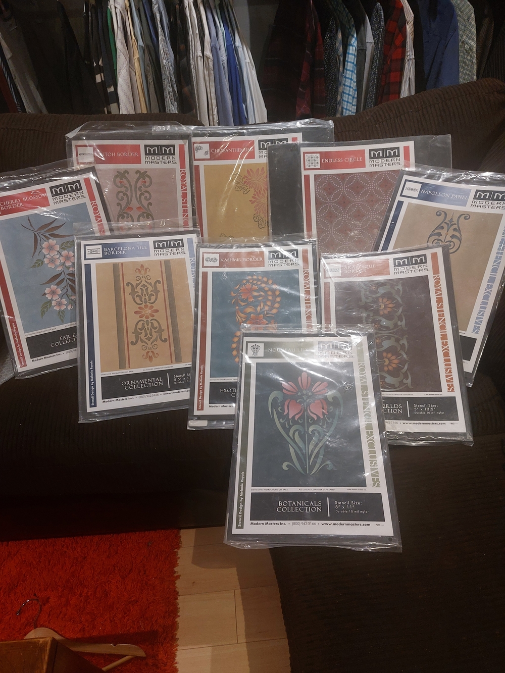 Modern Masters Botanical & Ornamental Stencil Lot - Floral Designs